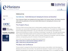 Tablet Screenshot of e-horizons.ox.ac.uk