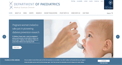 Desktop Screenshot of paediatrics.ox.ac.uk