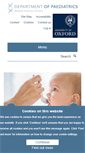 Mobile Screenshot of paediatrics.ox.ac.uk