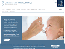 Tablet Screenshot of paediatrics.ox.ac.uk
