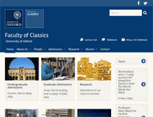 Tablet Screenshot of classics.ox.ac.uk