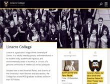 Tablet Screenshot of linacre.ox.ac.uk