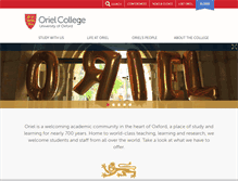 Tablet Screenshot of oriel.ox.ac.uk