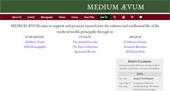 Desktop Screenshot of mediumaevum.modhist.ox.ac.uk