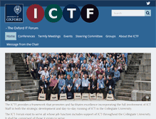 Tablet Screenshot of ictf.ox.ac.uk