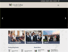 Tablet Screenshot of lincoln.ox.ac.uk