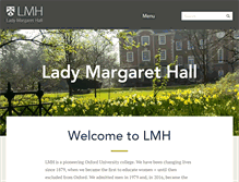 Tablet Screenshot of lmh.ox.ac.uk