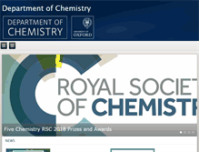 Tablet Screenshot of chem.ox.ac.uk